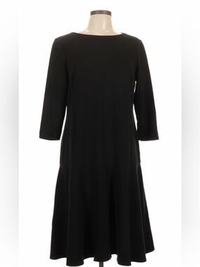 Lafayette 148 Black Ponte Midi Dress — XL — Timeless Classic